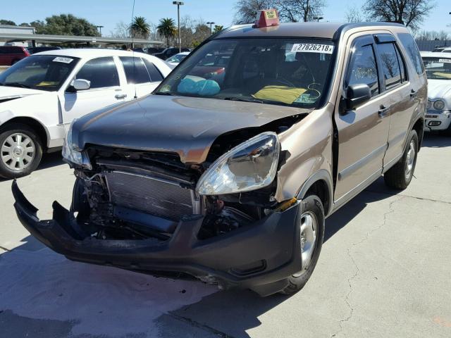 JHLRD68402C001501 - 2002 HONDA CR-V LX BROWN photo 2