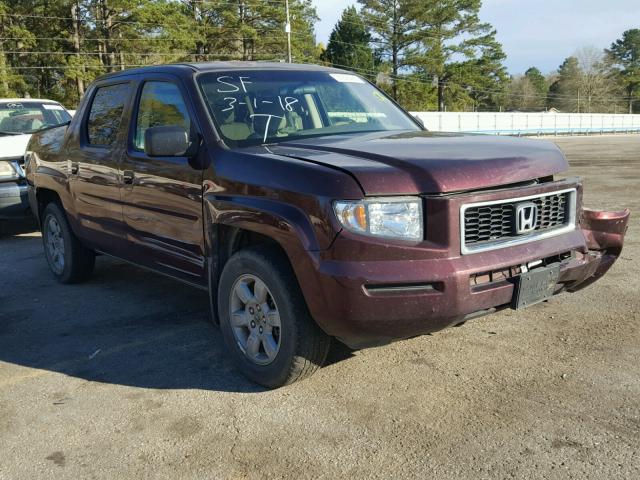 2HJYK16338H502251 - 2008 HONDA RIDGELINE MAROON photo 1