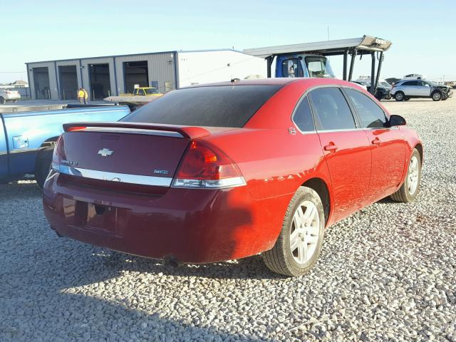 2G1WC583689250690 - 2008 CHEVROLET IMPALA LT RED photo 4