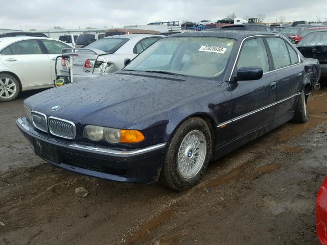 WBAGG8336XDN75380 - 1999 BMW 740 I AUTO BLUE photo 2