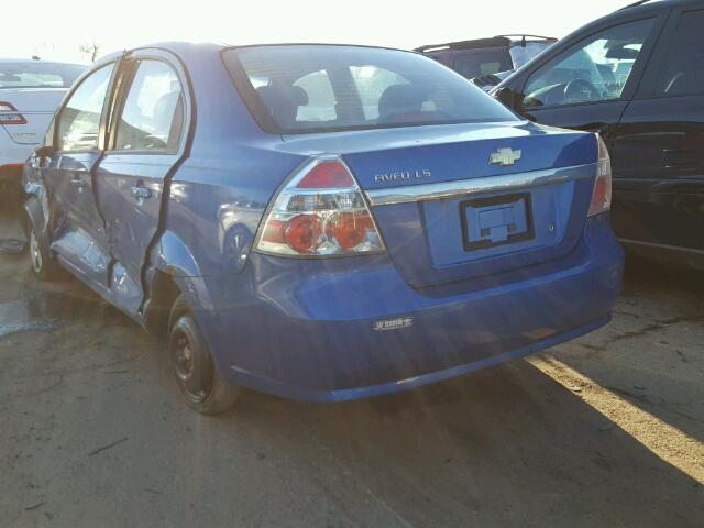 KL1TD56657B056466 - 2007 CHEVROLET AVEO BASE Mavi foto 3