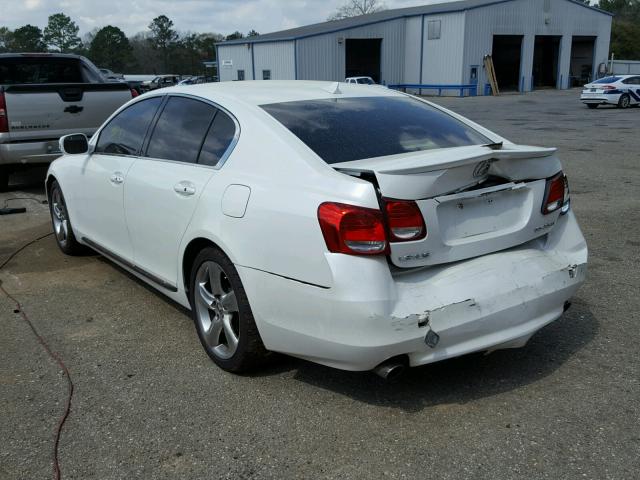 JTHBE96S580029544 - 2008 LEXUS GS 350 WHITE photo 3