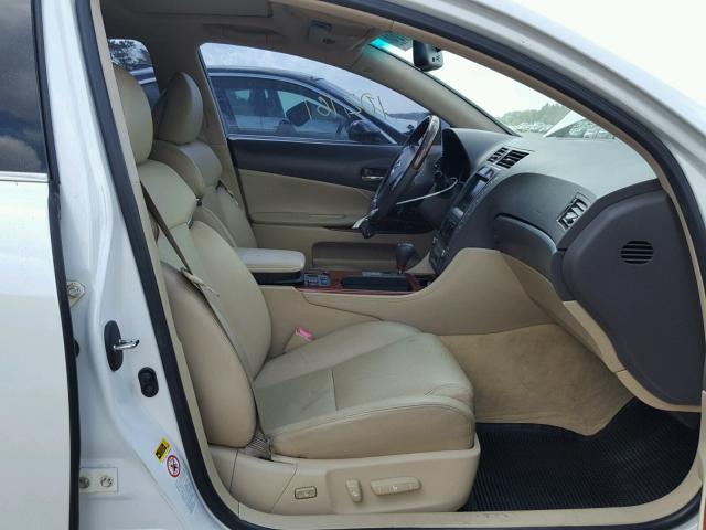 JTHBE96S580029544 - 2008 LEXUS GS 350 WHITE photo 5