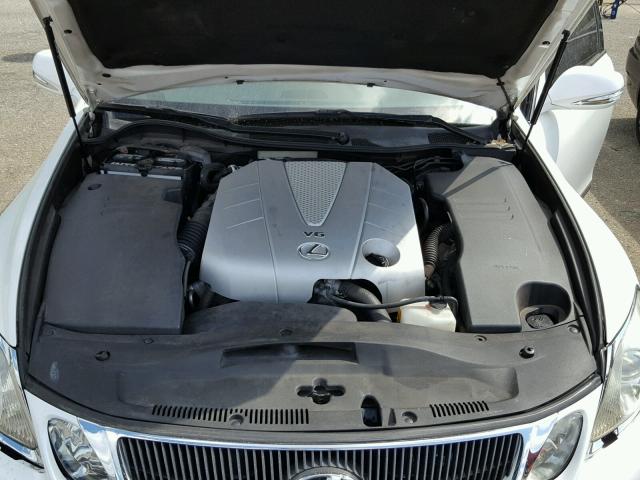 JTHBE96S580029544 - 2008 LEXUS GS 350 WHITE photo 7