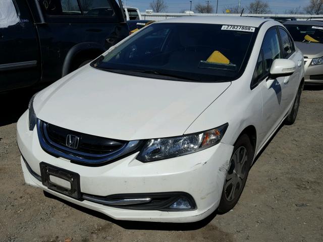 19XFB4F23DE203370 - 2013 HONDA CIVIC HYBR WHITE photo 2