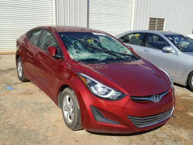 5NPDH4AE4FH600561 - 2015 HYUNDAI ELANTRA SE RED photo 1