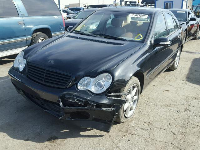 WDBRF64JX2F225097 - 2002 MERCEDES-BENZ C 320 BLACK photo 2