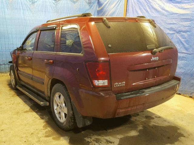 1J8GR48K57C561586 - 2007 JEEP GRAND CHER BURGUNDY photo 3