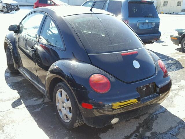 3VWCK21C22M460172 - 2002 VOLKSWAGEN NEW BEETLE 黑色 照片 3