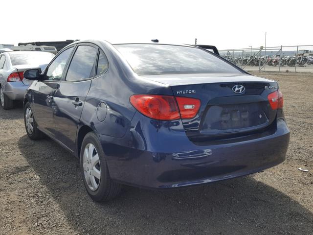 KMHDU46D68U458634 - 2008 HYUNDAI ELANTRA GL BLUE photo 3