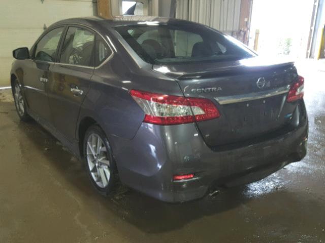 3N1AB7AP9DL562350 - 2013 NISSAN SENTRA S GRAY photo 3