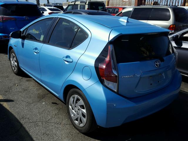 JTDKDTB38F1097554 - 2015 TOYOTA PRIUS C BLUE photo 3