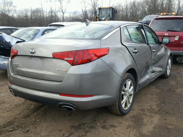 5XXGN4A72DG118557 - 2013 KIA OPTIMA EX GRAY photo 4