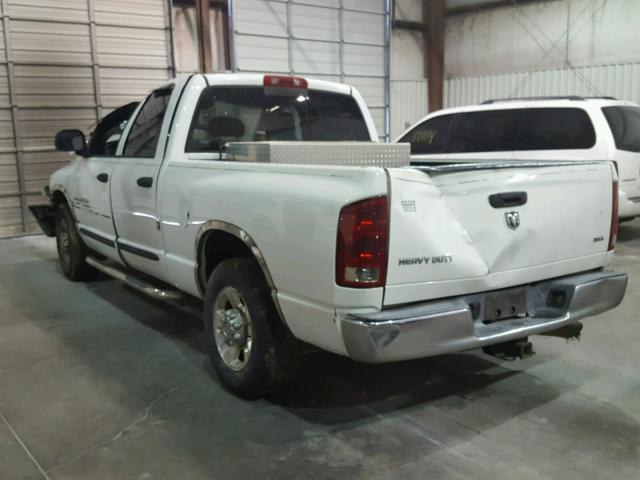 3D7KR28C75G713382 - 2005 DODGE RAM 2500 S WHITE photo 3