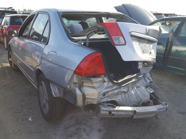 2HGES26715H517196 - 2005 HONDA CIVIC EX SILVER photo 3