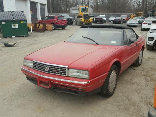 1G6VS3389NU125391 - 1992 CADILLAC ALLANTE RED photo 2