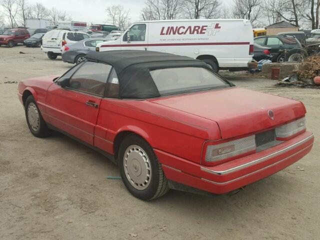 1G6VS3389NU125391 - 1992 CADILLAC ALLANTE RED photo 3