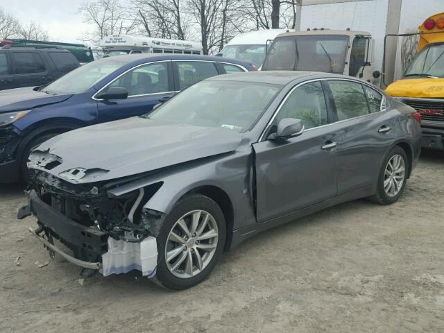 JN1BV7AR4FM416508 - 2015 INFINITI Q50 BASE GRAY photo 2