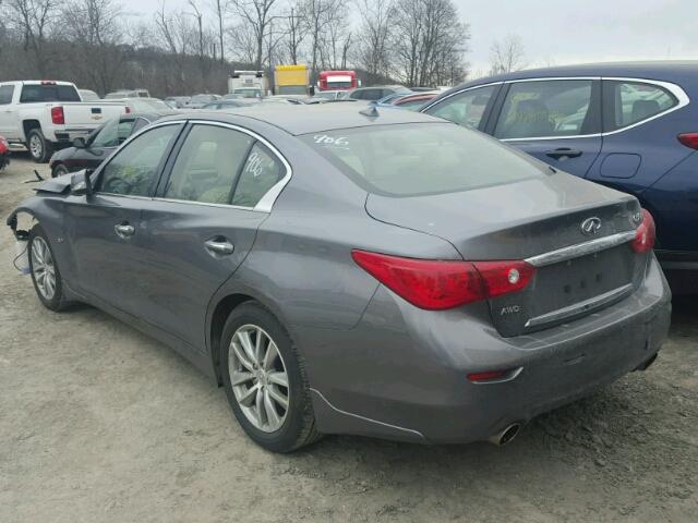 JN1BV7AR4FM416508 - 2015 INFINITI Q50 BASE GRAY photo 3