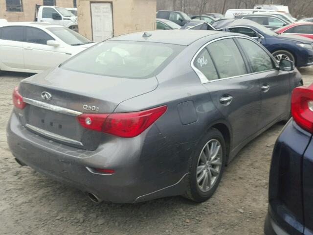 JN1BV7AR4FM416508 - 2015 INFINITI Q50 BASE GRAY photo 4