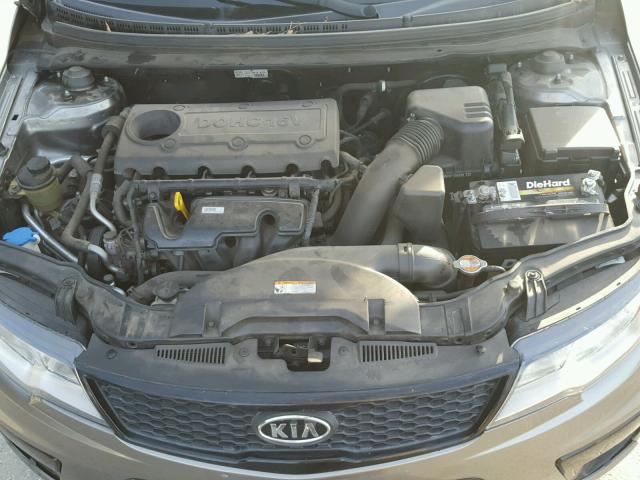 KNAFW6A30B5433163 - 2011 KIA FORTE SX GRAY photo 7