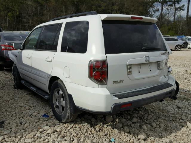 5FNYF28558B016902 - 2008 HONDA PILOT EXL WHITE photo 3