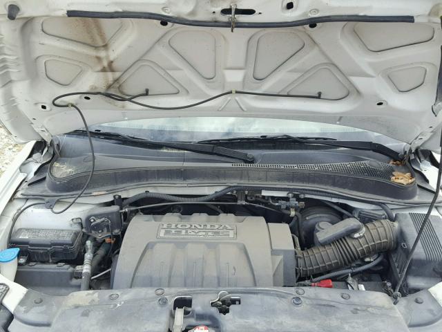 5FNYF28558B016902 - 2008 HONDA PILOT EXL WHITE photo 7