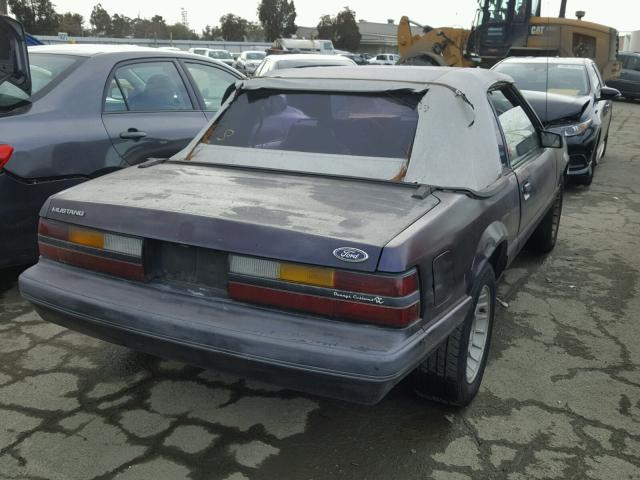 1FABP2733FF160742 - 1985 FORD MUSTANG LX PURPLE photo 4