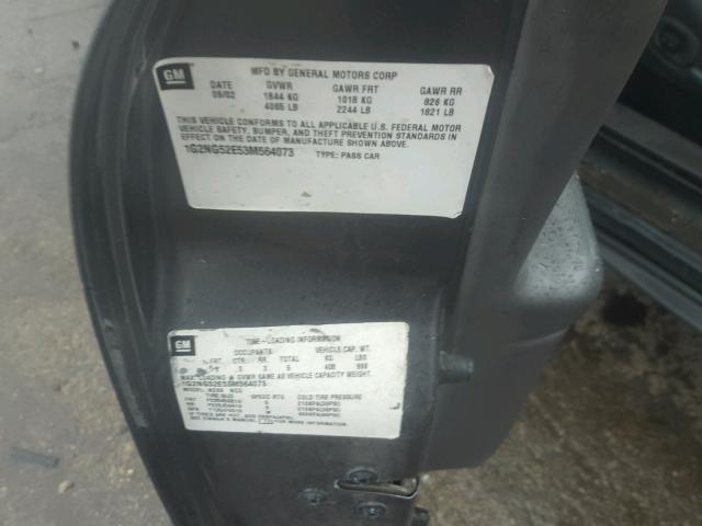1G2NG52E53M564073 - 2003 PONTIAC GRAND AM S 灰色 照片 10