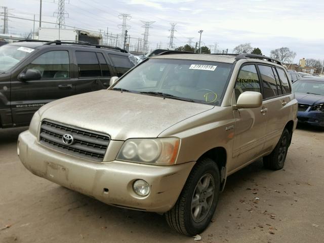 JTEHF21A210018503 - 2001 TOYOTA HIGHLANDER GOLD photo 2