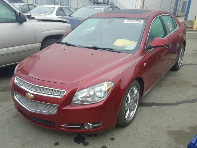 1G1ZK57B78F283858 - 2008 CHEVROLET MALIBU LTZ RED photo 2