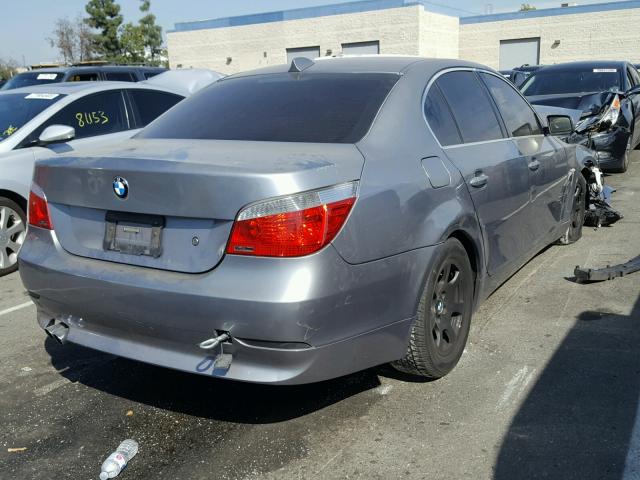 WBANA53534B850669 - 2004 BMW 525 I SILVER photo 4