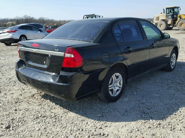 1G1ZS51F16F290118 - 2006 CHEVROLET MALIBU LS BLACK photo 4