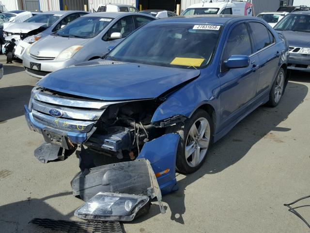 3FAHP0KC7AR403471 - 2010 FORD FUSION SPO BLUE photo 2