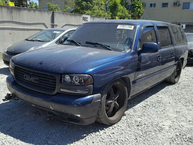 3GKEC16T2YG166911 - 2000 GMC YUKON XL C BLUE photo 2