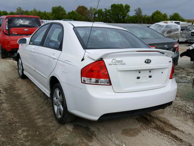 KNAFE121975008468 - 2007 KIA SPECTRA EX WHITE photo 3