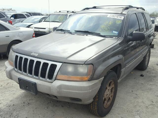 1J4G248N2YC370757 - 2000 JEEP GRAND CHER BROWN photo 2