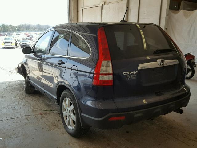 JHLRE38777C000214 - 2007 HONDA CR-V EXL BLUE photo 3