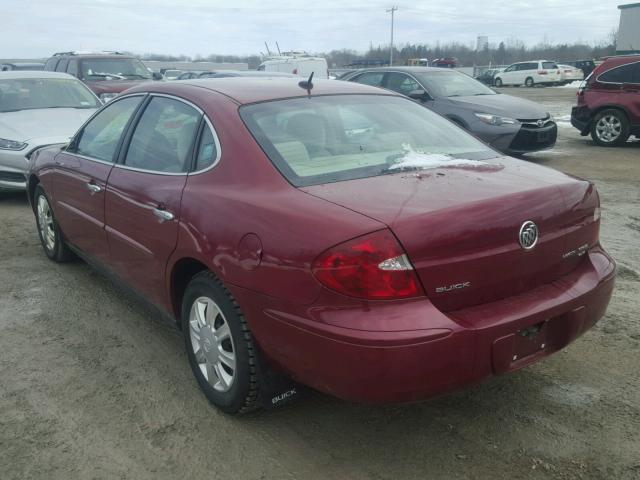 2G4WC582161142564 - 2006 BUICK LACROSSE C RED photo 3