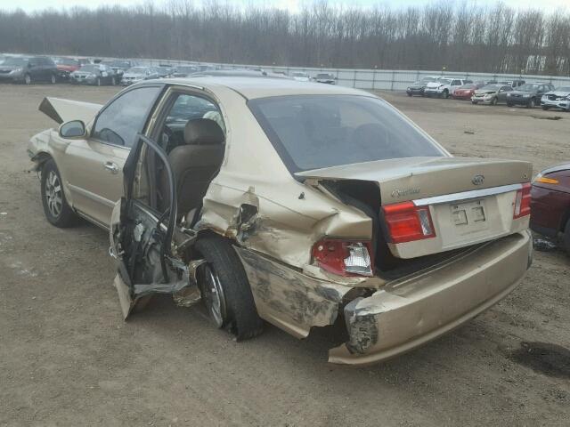 KNAGD126225152729 - 2002 KIA OPTIMA MAG TAN photo 3