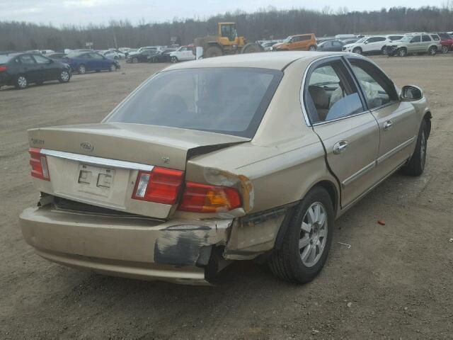 KNAGD126225152729 - 2002 KIA OPTIMA MAG TAN photo 4