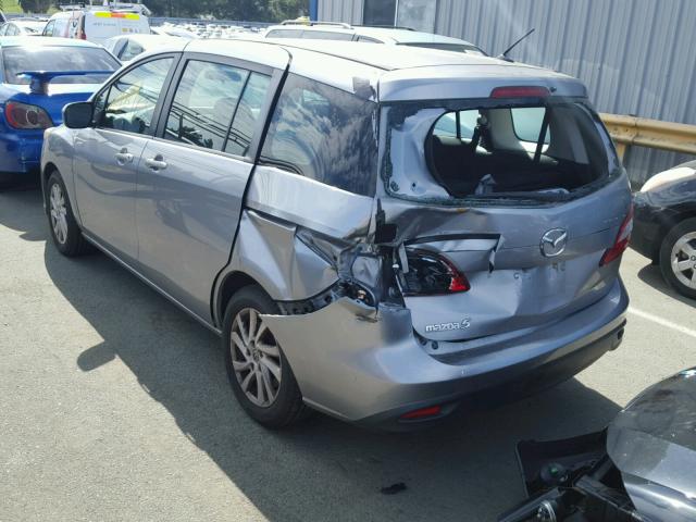 JM1CW2BL2C0115153 - 2012 MAZDA 5 SILVER photo 3