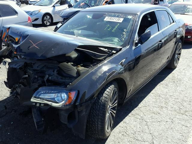 2C3CCABG8DH728286 - 2013 CHRYSLER 300 V6 BLACK photo 2