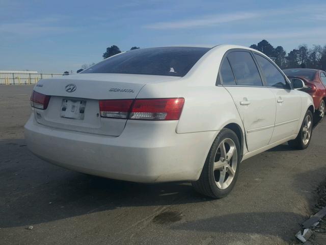 5NPET46C77H224420 - 2007 HYUNDAI SONATA GLS WHITE photo 4