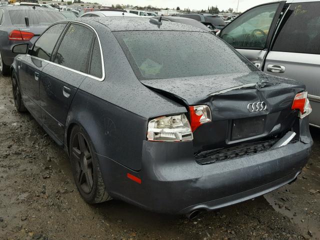 WAUEF78E76A248615 - 2006 AUDI A4 S-LINE GRAY photo 3