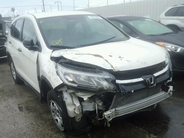 5J6RM4H33GL122937 - 2016 HONDA CR-V LX WHITE photo 1