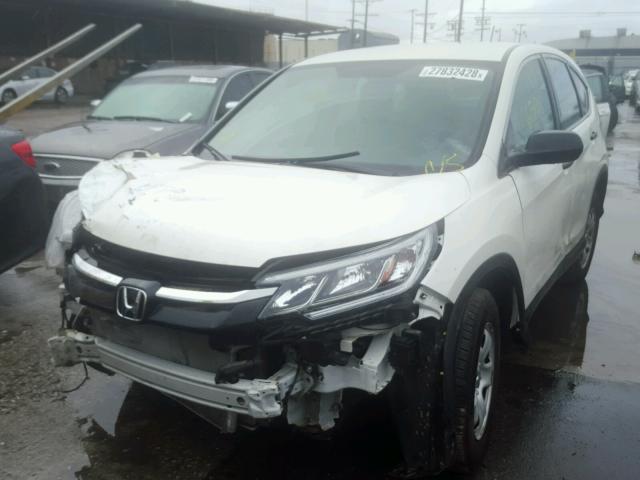 5J6RM4H33GL122937 - 2016 HONDA CR-V LX WHITE photo 2