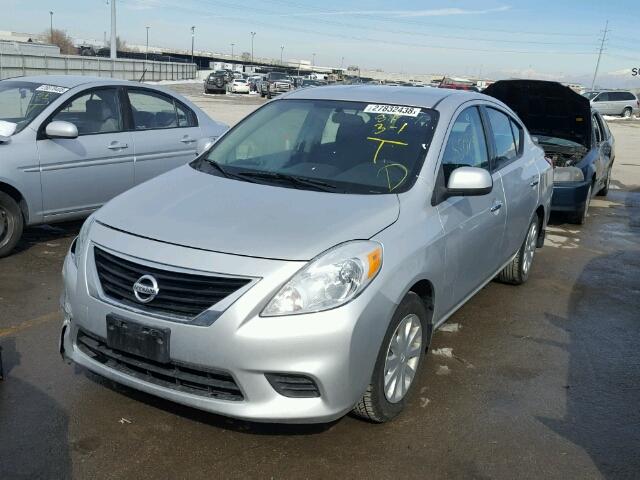 3N1CN7AP4EL817553 - 2014 NISSAN VERSA S SILVER photo 2