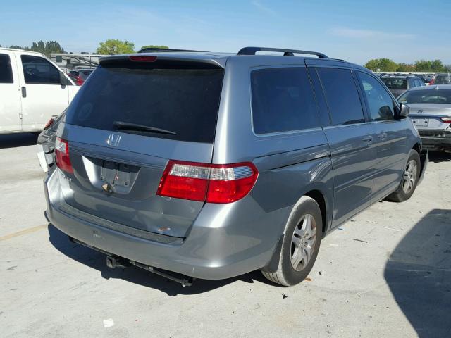 5FNRL38747B020412 - 2007 HONDA ODYSSEY EX BLUE photo 4