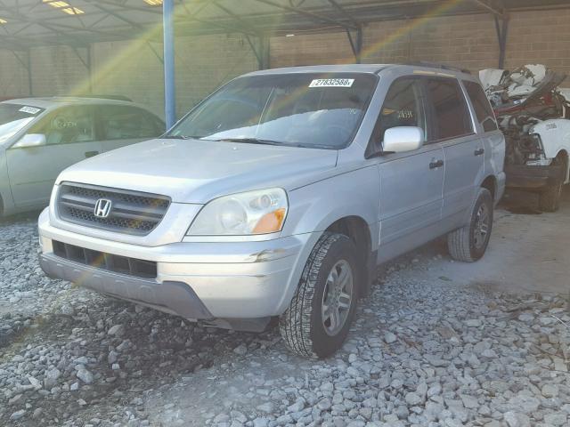 2HKYF18694H531108 - 2004 HONDA PILOT EXL SILVER photo 2